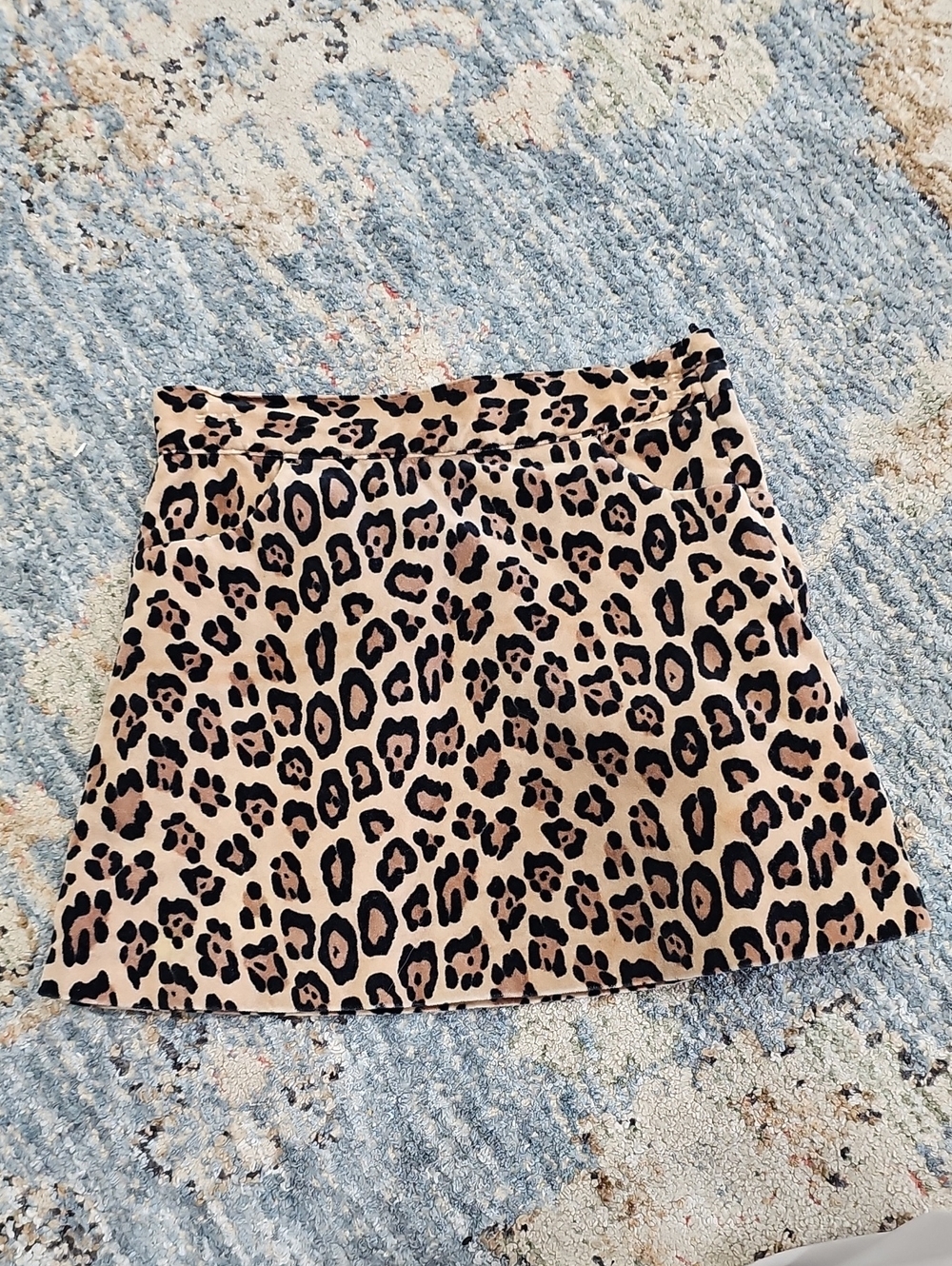 Janie and Jack Leopard Print Mini Skirt - Beige and Black